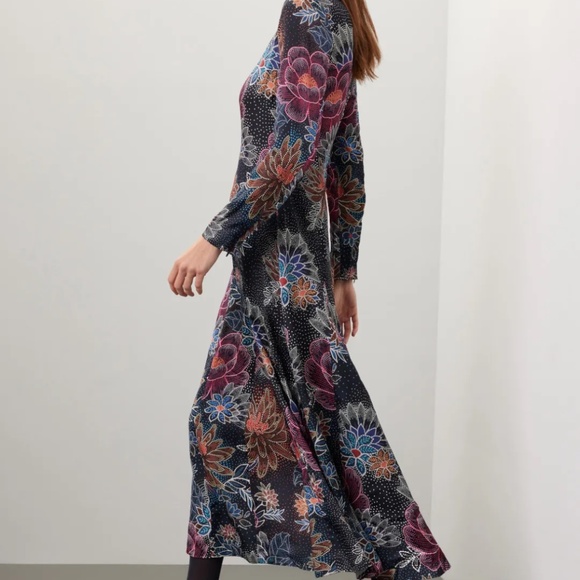 FARM RIO Blue Floral Maxi Dress - Size Small - Picture 2 of 5